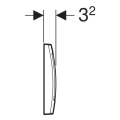 Geberit Twinline30 przycisk uruchamiający biały /chrom/biały 115.899.KJ.1