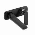 KLUDI Balance bateria umywalkowa podtynkowa, L-185mm, element zewnętrzny, czarny mat/chrom 522468775