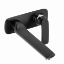 KLUDI Balance bateria umywalkowa podtynkowa, L-235mm, element zewnętrzny, czarny mat/chrom 522478775
