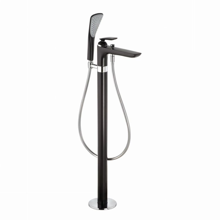 Kludi Balance bateria wannowa wolnostojąca, czarny mat/chrom 525908775