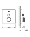 Grohe Grohtherm SmartControl Cube bateria termostatyczna do obsługii 1 wyjścia, element zewnętrzny 29123000