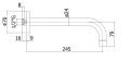 Paffoni Stick wylewka ścienna 245mm, chrom ZBOC082CR