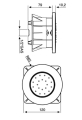 Emmevi Round dysza boczna podtynkowa, chrom C06640CR