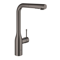 GROHE Essence New bateria zlewozmywakowa z wyciąganą wylewką, grafit błyszczący - hard graphite 30270A00