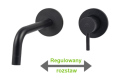 Paffoni Light Black bateria umywalkowa podtynkowa wylewka l-178mm, czarny mat LIG006NO70