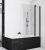 Sanswiss Solino black parawan nawannowy 2-częściowy 90cm SOEB130900607