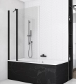 Sanswiss Solino black parawan nawannowy 2-częściowy 90cm SOEB130900607