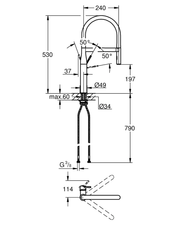 Grohe Essence bateria zlewozmywakowa, cool sunrise 30294GL0