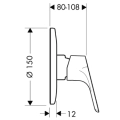 HansGrohe Focus bateria natryskowa podtynkowa, element zewnetrzny 31967000