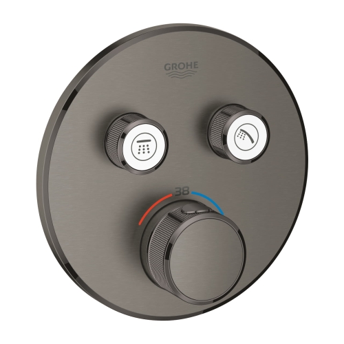 Grohe Grohtherm SmartControl bateria termostatyczna do obsługi 2 wyjść, element zewnętrzny, brushed hard graphite 29119AL0