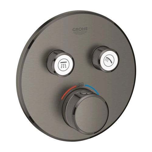 Grohe Grohtherm SmartControl bateria termostatyczna do obsługi 2 wyjść, element zewnętrzny, brushed hard graphite 29119AL0