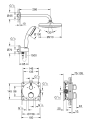 Grohe Grohtherm zestaw podtynkowy z deszczownicą 210mm, ramię 286mm 34727000