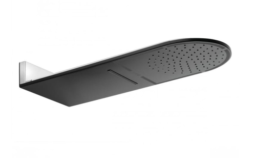 Kludi A-QA głowica natrysku 250mm z kaskadą, czarny mat/chrom 6488087-00