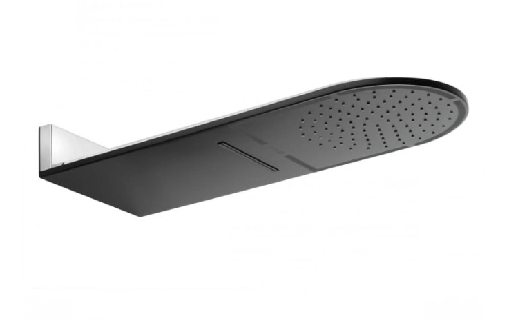 Kludi A-QA głowica natrysku 250mm z kaskadą, czarny mat/chrom 6488087-00