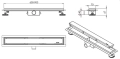 Balneo Duplex odpływ liniowy dwustronny 80cm OL-BD-800