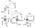 Paffoni Belinda bateria wannowa 5-otw. chrom FBLV040CR