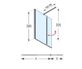 Novellini Kuadra H+HFA ścianka prysznicowa 77-80cm+37cm, profil czarny mat, szkło pas satynowy, lewe KUADH80-44H + KUADHA37S-44H