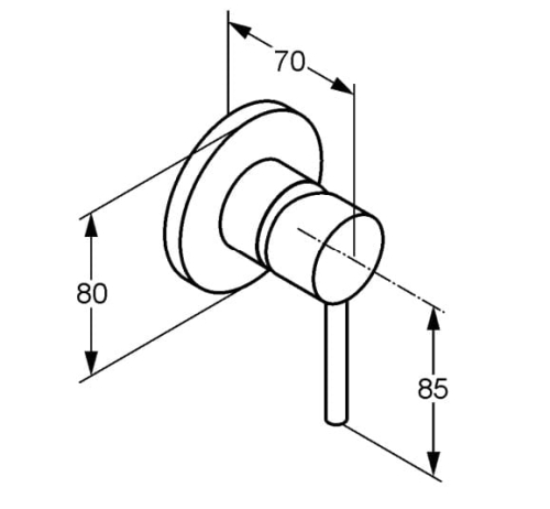 Kludi Bozz bateria prysznicowa podtynkowa, element zewnętrzny, czarny mat 389253976