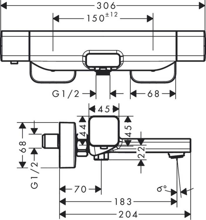HansGrohe Ecostat E bateria wannowo-prysznicowa z termostatem 15774000