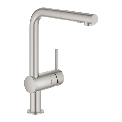 Grohe Minta bateria zlewozmywakowa z wyciąganą wylewką, stal nierdzewna 30274DC0