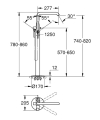 Grohe Essence bateria wannowa podłogowa, brushed warm sunset 23491DL1