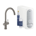 Grohe Blue Home zestaw startowy z wylewką w kształcie C, brushed hard graphite 31455AL1