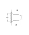 Grohe Rainshower uchwyt punktowy, stal nierdzewna 27074DC0