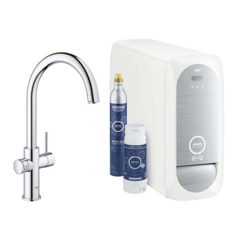 Grohe Blue Home zestaw startowy z wylewką w kształcie C, chrom 31455001