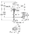 Grohe Eurocube S-size bateria umywalkowa, z korkiem, brushed hard graphite 23127AL0