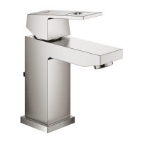 GROHE Eurocube S-size bateria umywalkowa, z korkiem, stal nierdzewna 23127DC0