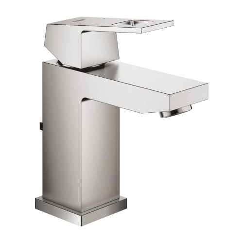 Grohe Eurocube S-size bateria umywalkowa, z korkiem, stal nierdzewna 23127DC0
