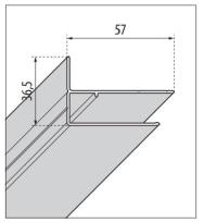 Novellini profil poszerzający, kolor chrom P05BHCST-K
