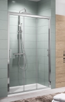 Novellini Zephyros 3P drzwi prysznicowe 3-elementowe suwane 140cm(136-142cm), chrom, szkło bezbarwne ZEPHYR3P136-1K