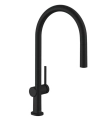 HansGrohe Talis M54 ComfortZone 210 bateria zlewozmywakowa z wyciąganą wylewką, czarny mat 72803670