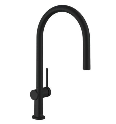 HansGrohe Talis M54 ComfortZone 210 bateria zlewozmywakowa z wyciąganą wylewką, czarny mat 72803670