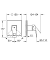 Grohe Eurocube bateria prysznicowa podtynkowa, element zewnętrzny, stal nierdzewna 24061DC0