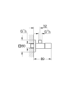 Grohe Eurocube zawór przyłączeniowy 1/2"x3/8" brushed hard graphite 22012AL0