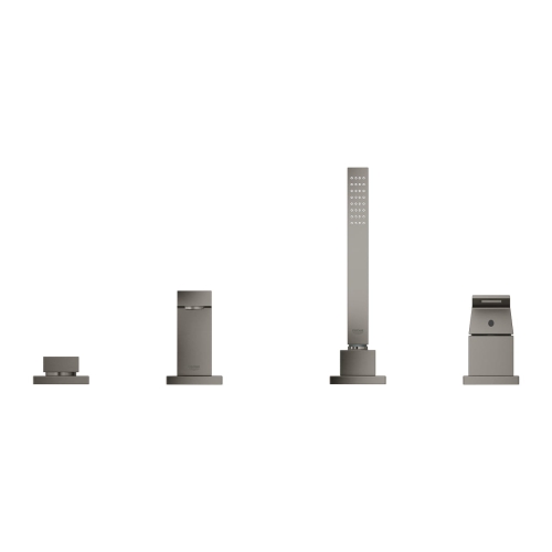 Grohe EuroCube bateria wannowa 4-otw. brushed hard graphite 19897AL1