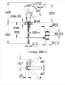 Grohe Eurocube L-size bateria umywalkowa, brushed hard graphite 23135AL0