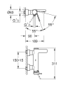 Grohe Plus bateria wanna ścienna, stal nierdzewna 33553DC3