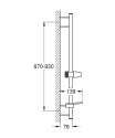 Grohe Rainshower SmartActive drążek prysznicowy 0,9m, hard graphite 26603A00