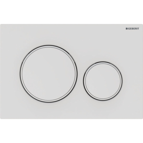 Geberit Sigma20 przycisk spłukujący, biały mat/biały połysk/biały mat, powłoka easy-to-clean 115.882.01.1