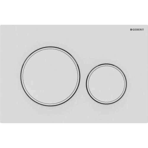 Geberit Sigma20 przycisk spłukujący, biały mat/biały połysk/biały mat, powłoka easy-to-clean 115.882.01.1