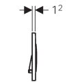 Geberit Sigma20 przycisk spłukujący, biały mat/biały połysk/biały mat, powłoka easy-to-clean 115.882.01.1