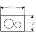 Geberit Sigma20 przycisk spłukujący, biały mat/biały połysk/biały mat, powłoka easy-to-clean 115.882.01.1