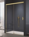 Sanswiss Cadura Gold Line drzwi przesuwne dwuczęściowe 150cm, lewe, profil złoty, szkło bezbarwne CAS2G1501207