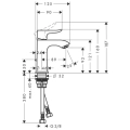 HansGrohe Metris E2 Comfort Zone 100 bateria umywalkowa 31088000