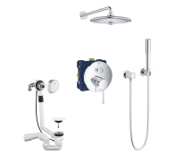 Grohe Essence zestaw wannowy podtynkowy z deszczownicą 260mm i napełnanianiem 192025ED