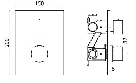 Paffoni Level bateria podtynkowa termostatyczna, 2 drożna, chrom LEQ518CR