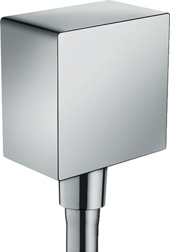 HansGrohe FixFit przyłącze węża Square z zaworem zwrotnym, chrom 26455000